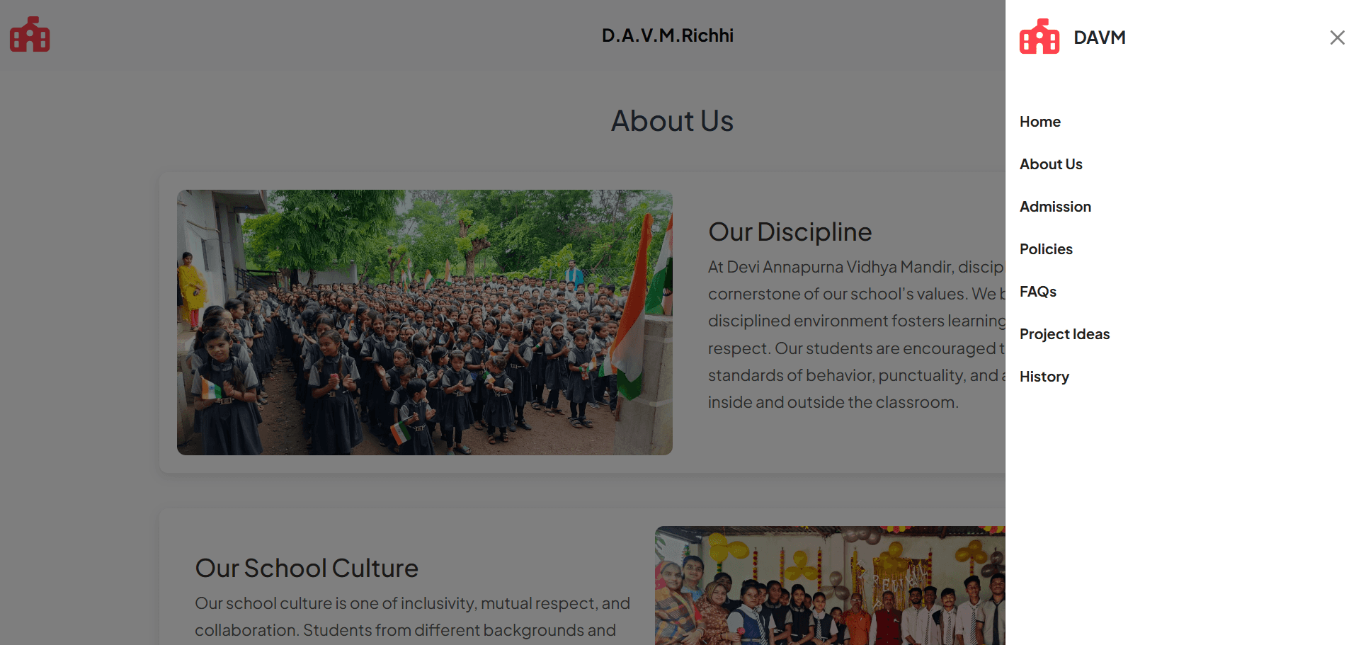 School Management System (D.A.V.M School) 2